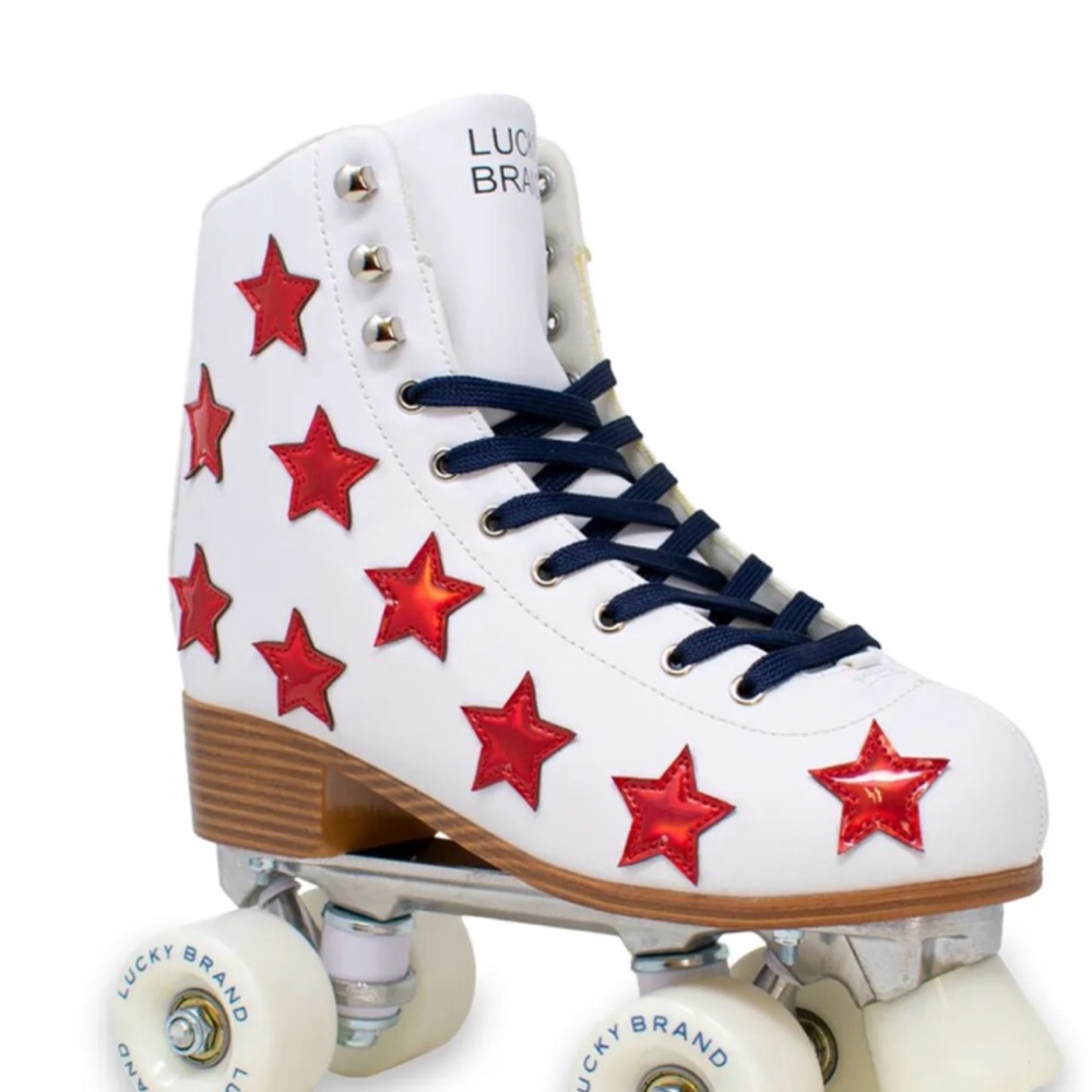NIB Lucky Brand Red Star Quad Roller Skates